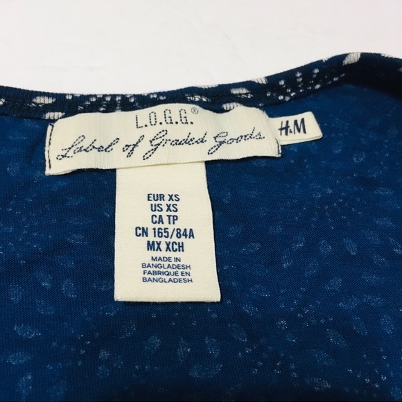 L.O.G.G. By H&M Stretchy Casual Floral Summer Tank Top XS - Picture 6 of 7